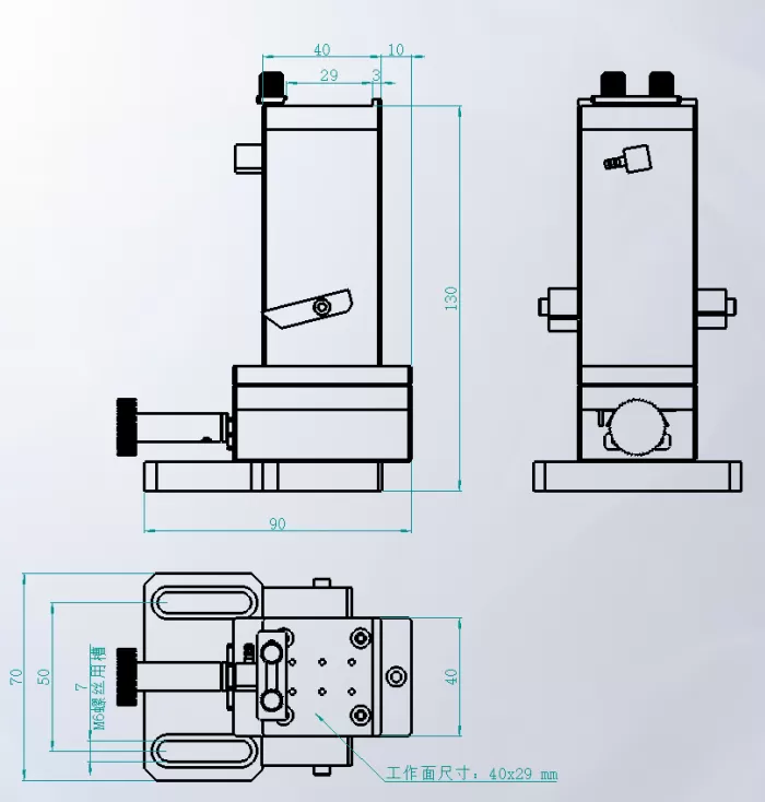 垂直光纤阵列夹具 吸附型F-XP006(图1)